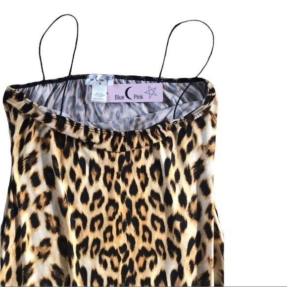 BLUE MOON PINK STAR, Leopard Print,Chemise, Elastic Straps, Size S - Picture 3 of 4